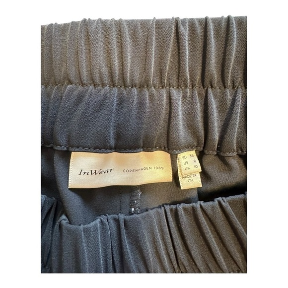 InWear Black Midi Abana Skirt - Ruffle With Split Elastic Waist - Size 8 - Picture 7 of 11